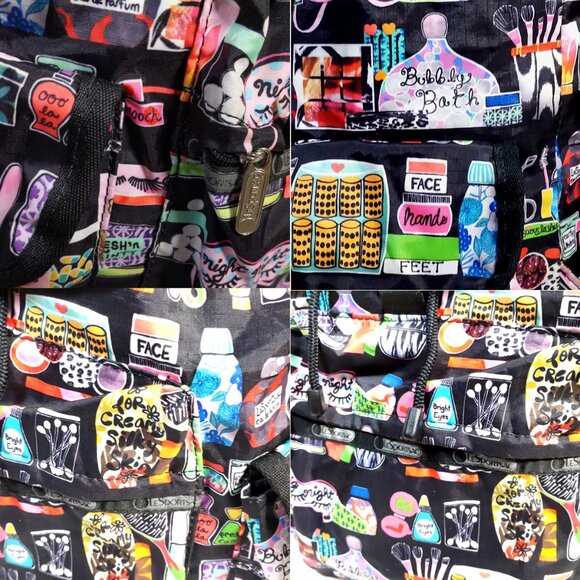 Lesportsac Backpack X Large Cosmetic Beauty Voyager backpack RARE